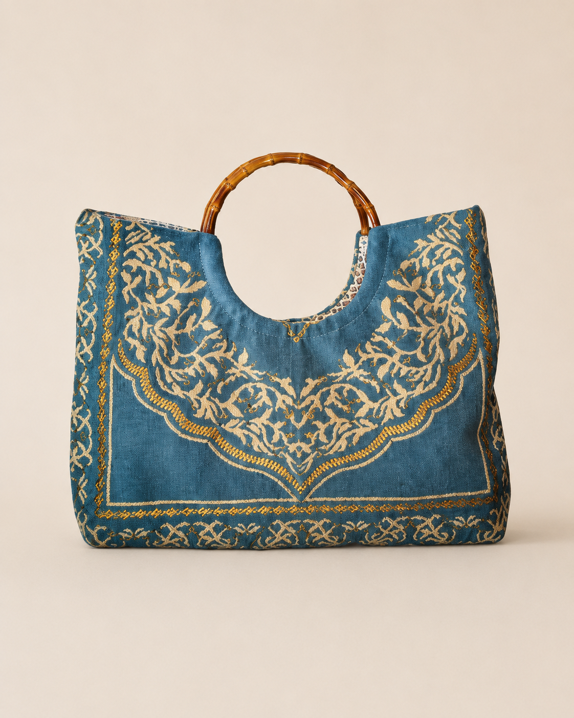 Borsa Olga Vintage con Manici Bamboo |