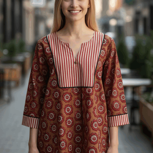Camicia UMA cotone base ruggine