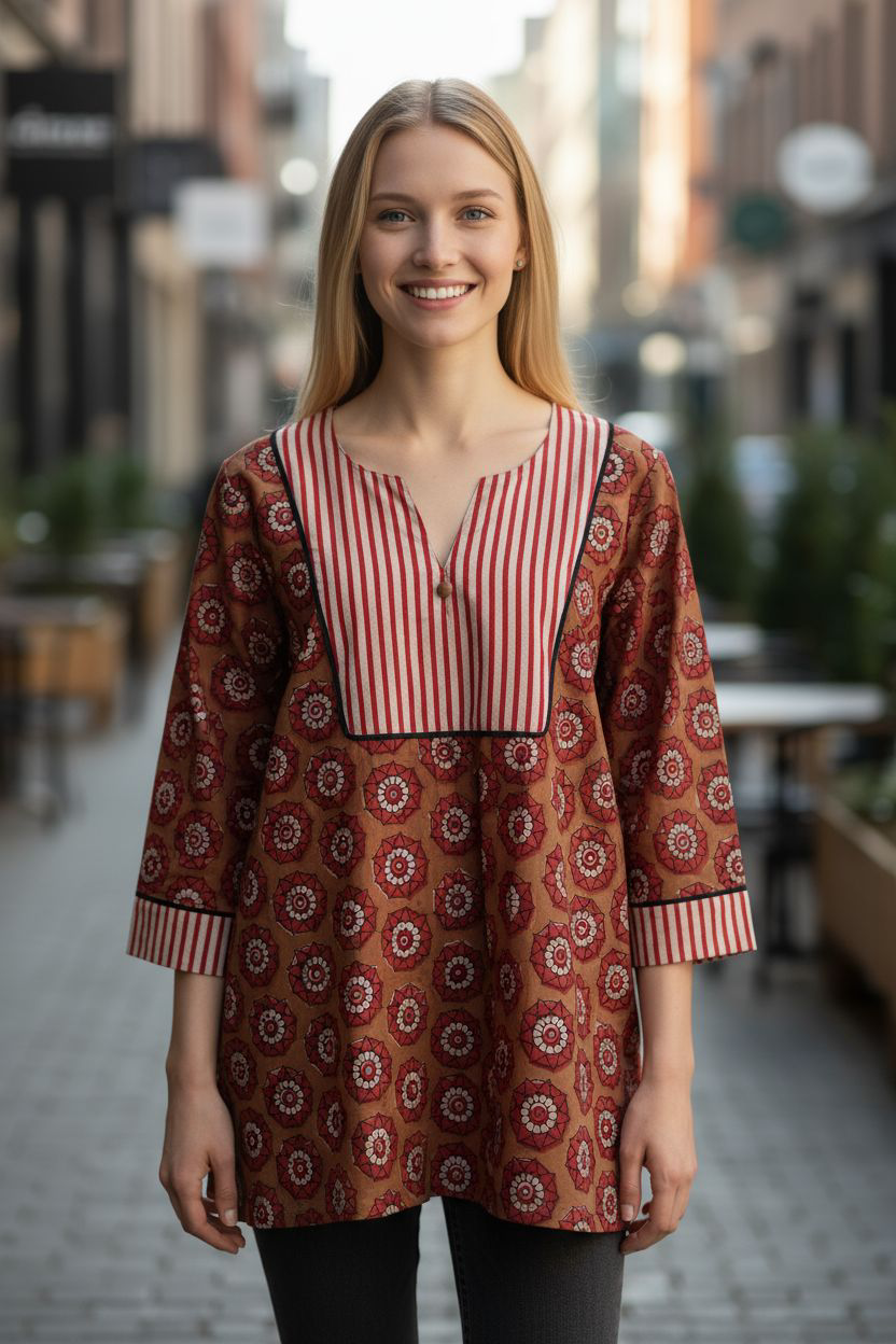 Camicia UMA cotone base ruggine