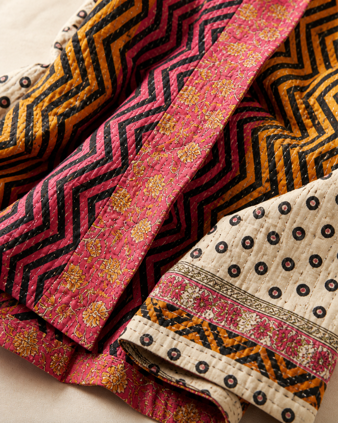 Giacca Kantha Rosa ANIKA Doubleface