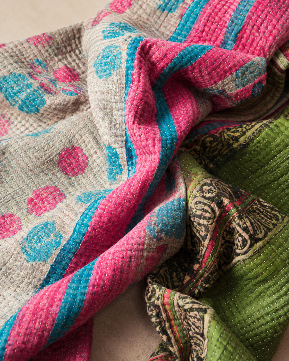 Giacca Anika Kantha Grigio Chiaro Doubleface