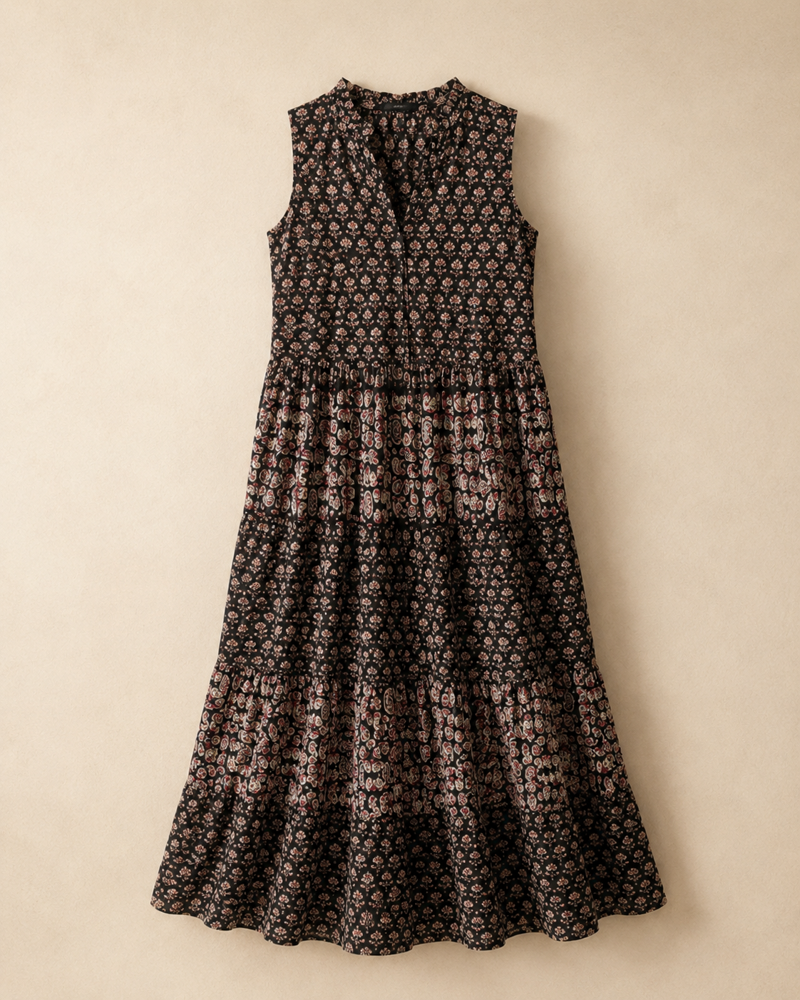 Abito Lea Nero Boho a Balze | DiversoLab