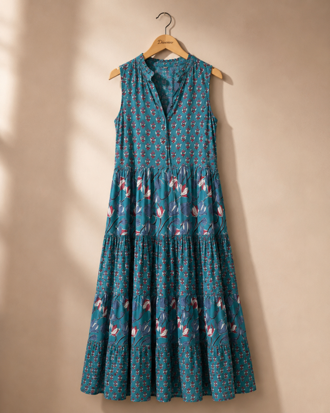 Abito Lea Turchese Boho a Balze - immagine 2