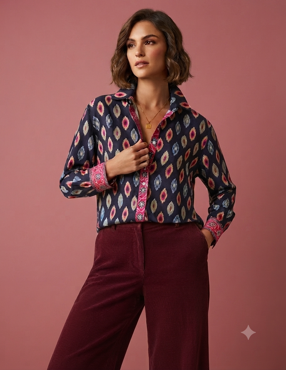 Camicia Nikita seta blu