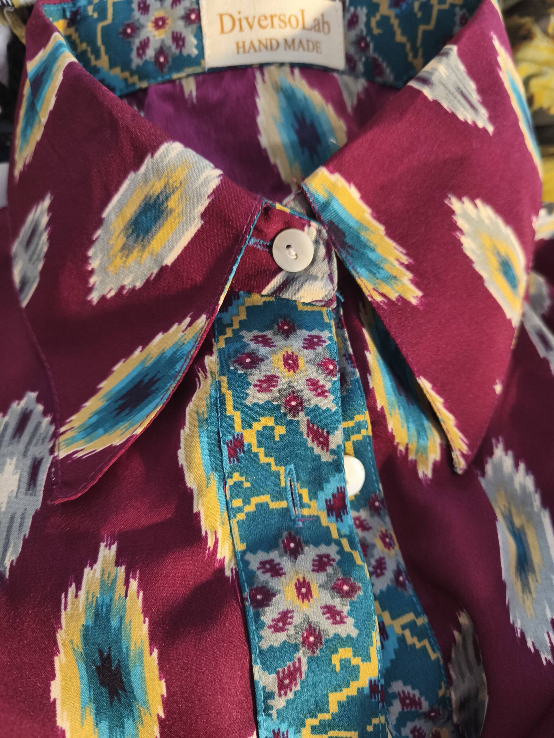 Camicia Nikita seta bordeaux - immagine 3