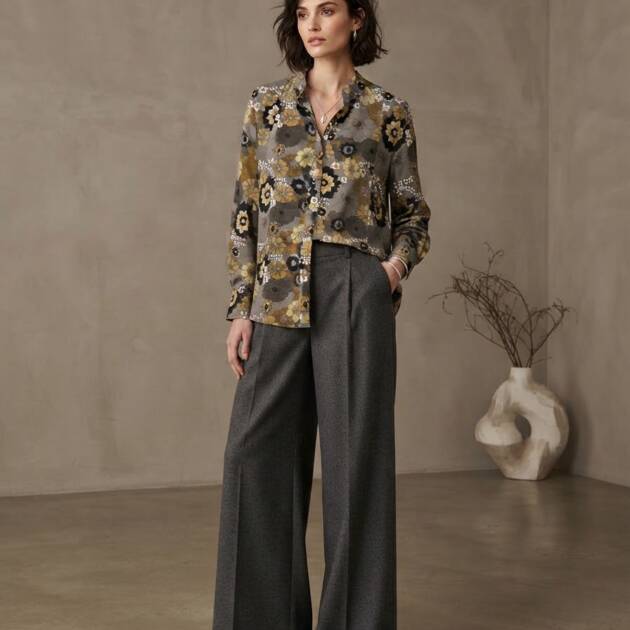 Camicia Arjan seta grigia