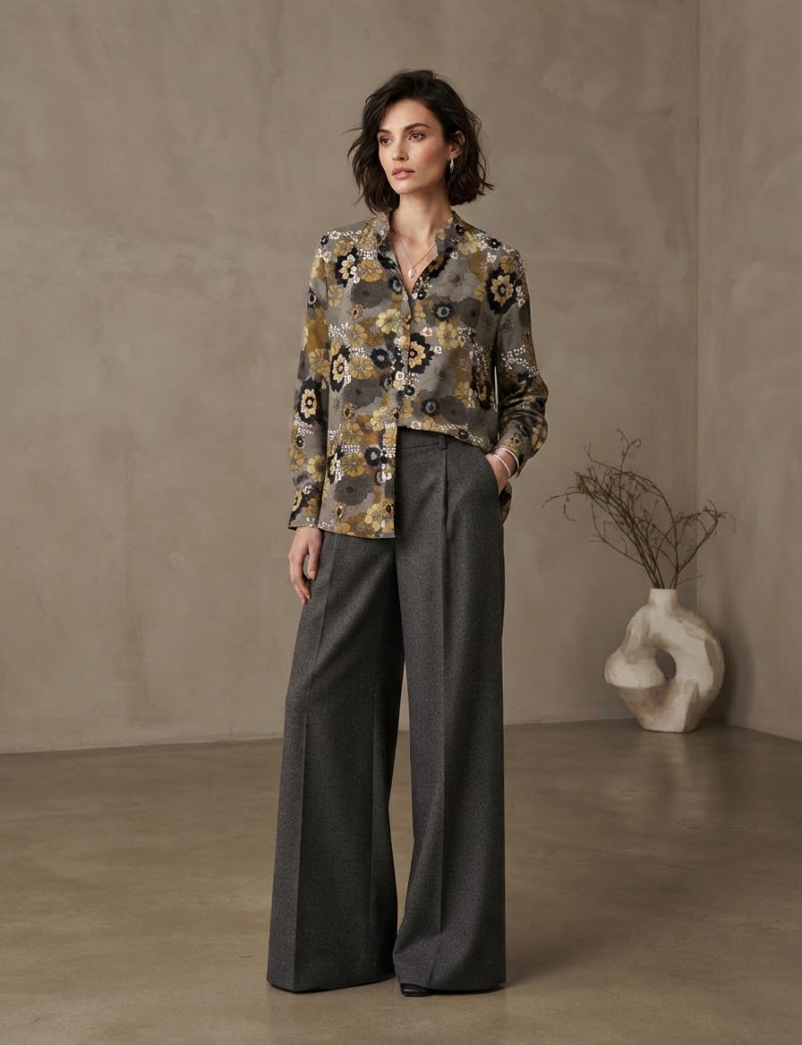 Camicia Arjan seta grigia