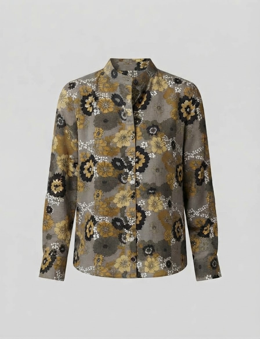 Camicia Arjan seta grigia - immagine 2