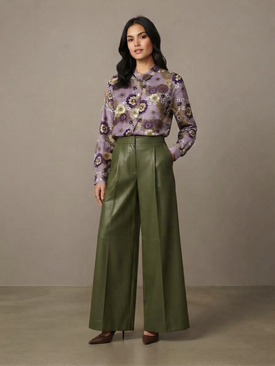 Camicia Arjan seta malva